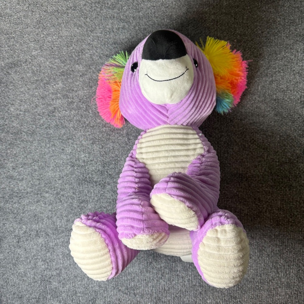 Kelli Tours Purple Corduroy Koala Plush Stuffed Animal Rainbow Ears Cute‎ Toy